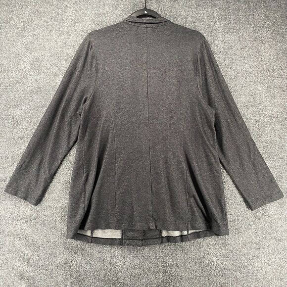 Wearever J Jill Sweater Blazer Large Gray Button Up Ladies Casual Comfy Office - Picture 4 of 9